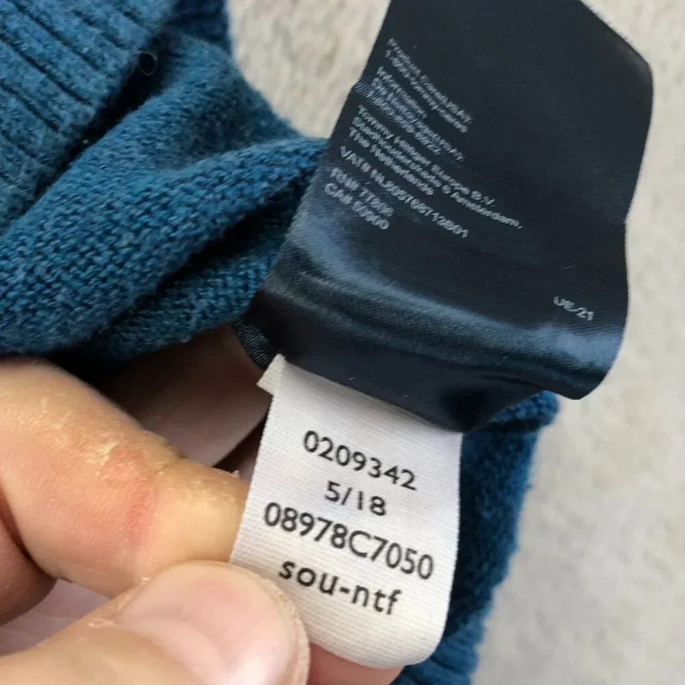 Tommy Hilfiger Mens Sweater XL Blue V-Neck Long Sleeve Classic Pullover Knit